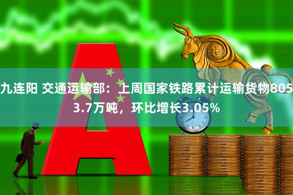 九连阳 交通运输部：上周国家铁路累计运输货物8053.7万吨，环比增长3.05%