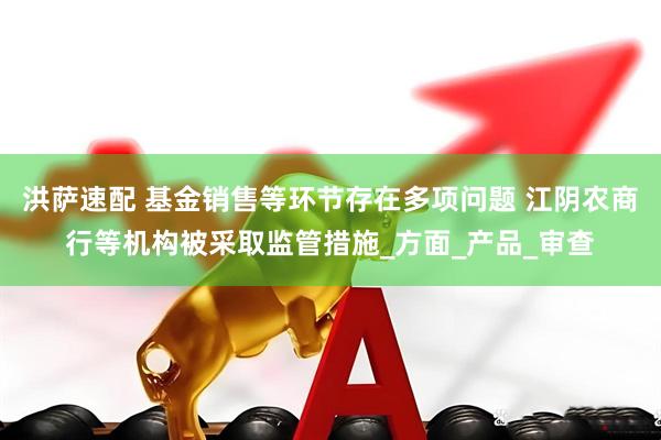 洪萨速配 基金销售等环节存在多项问题 江阴农商行等机构被采取监管措施_方面_产品_审查