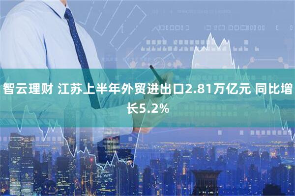 智云理财 江苏上半年外贸进出口2.81万亿元 同比增长5.2%